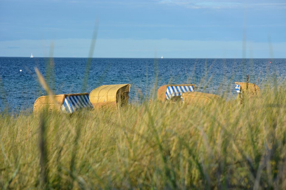 Baltic sea summer beach chair