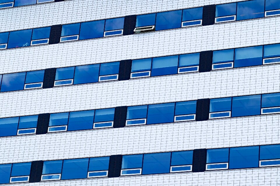 Blue modern construction