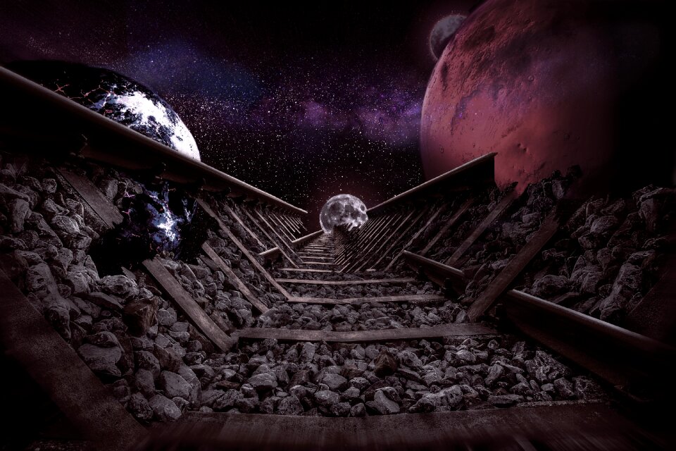 Surreal abstract celestial body
