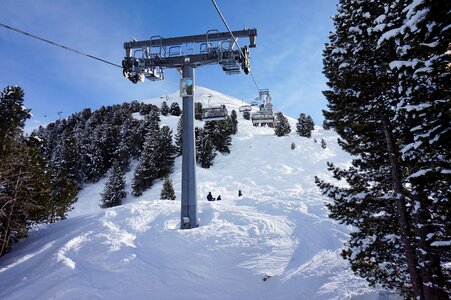 Panoramic ice mountain peak photo