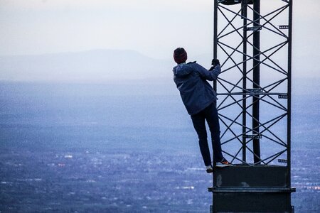 Climb tower aerial