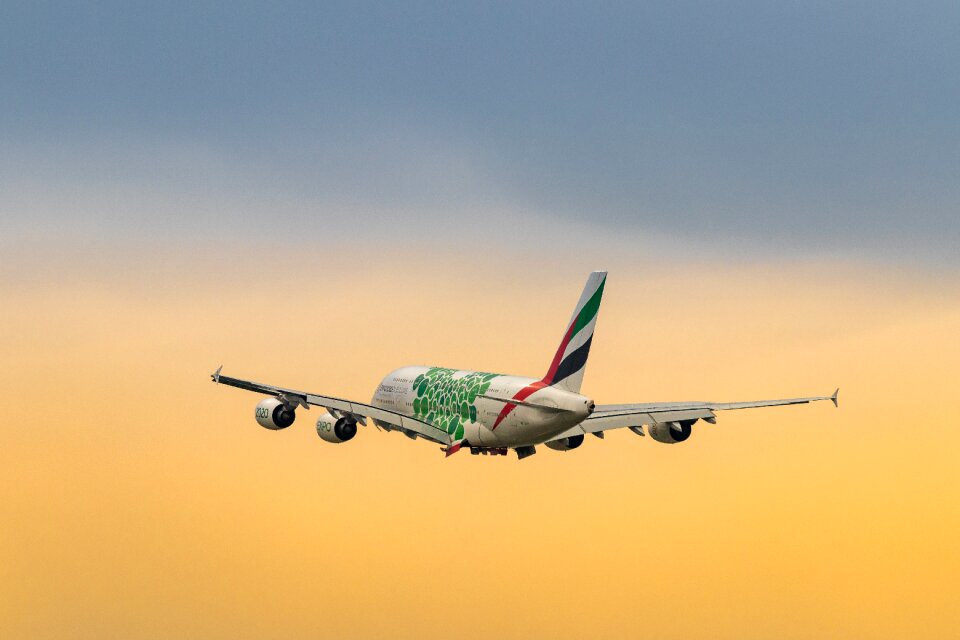 Flying sky airbus