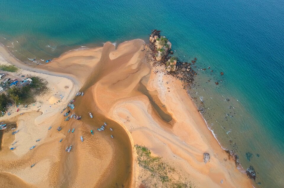 Drone dji spark aerial view