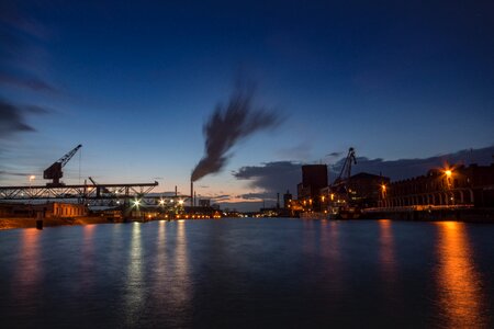 Dusk city architecture