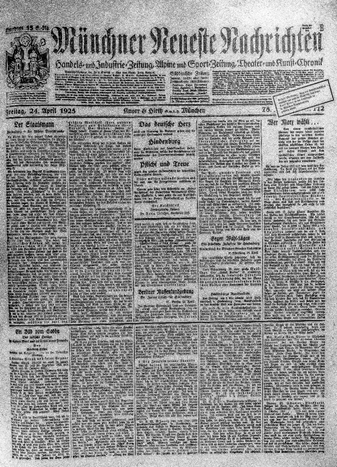 Daily newspaper information close up