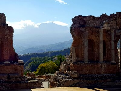 Greek theatre sunshine blue sky
