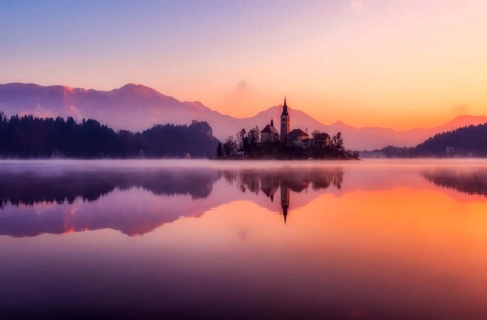 Island sunrise morning