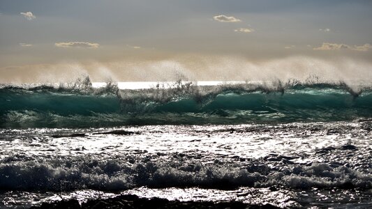 Sky sea surf photo