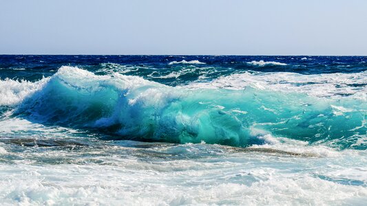 Sea blue beach photo