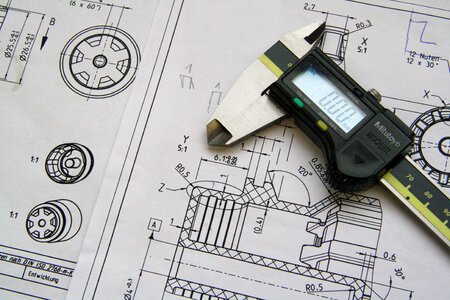 Mechanical engineering technical device drawing