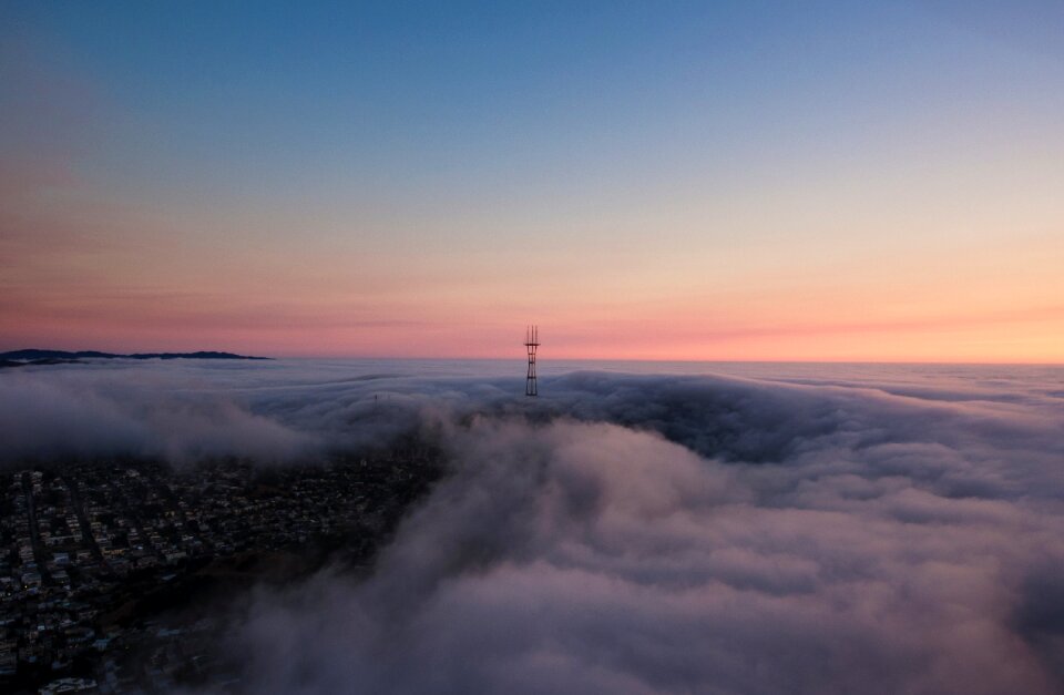 Aerial clouds sky