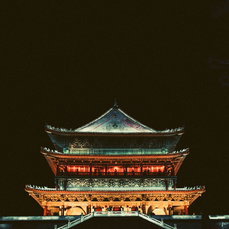 Dark night temple