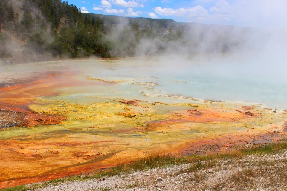 Landscape thermal spring yellowstone