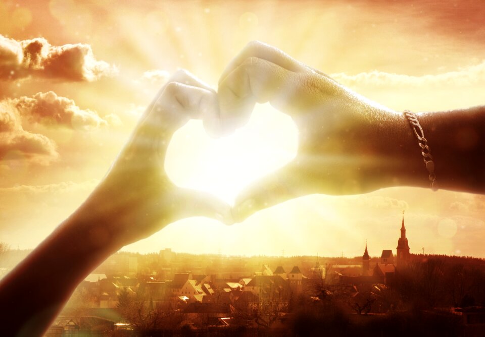 Affection sunset sky
