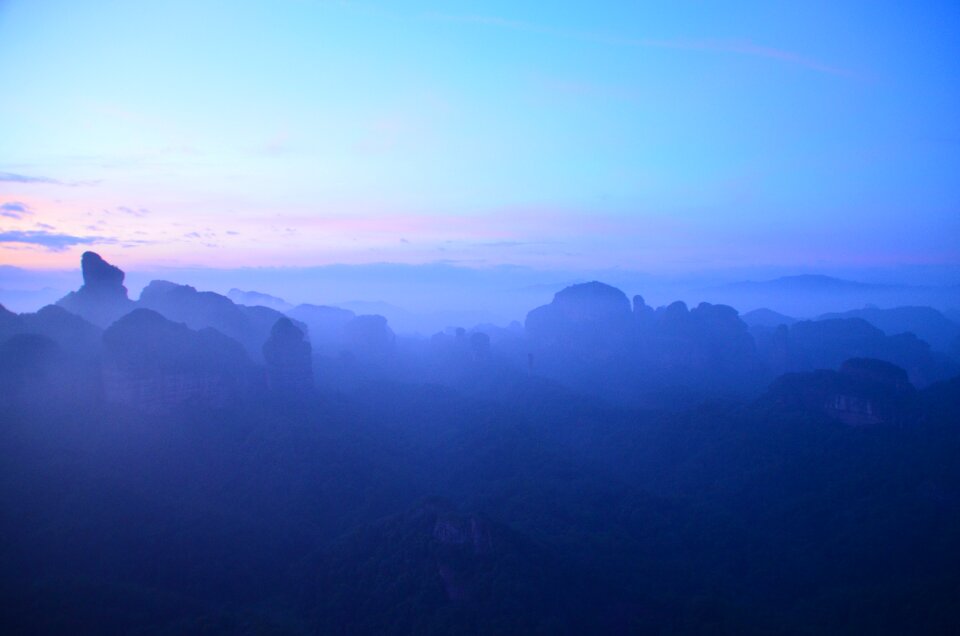 Danxia mountain sunrise views