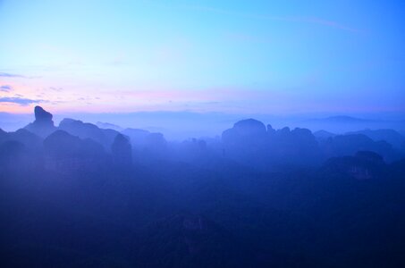 Danxia mountain sunrise views