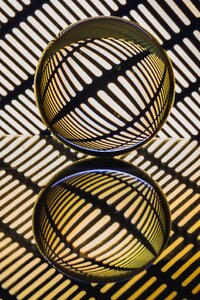 Pattern glass ball reflection