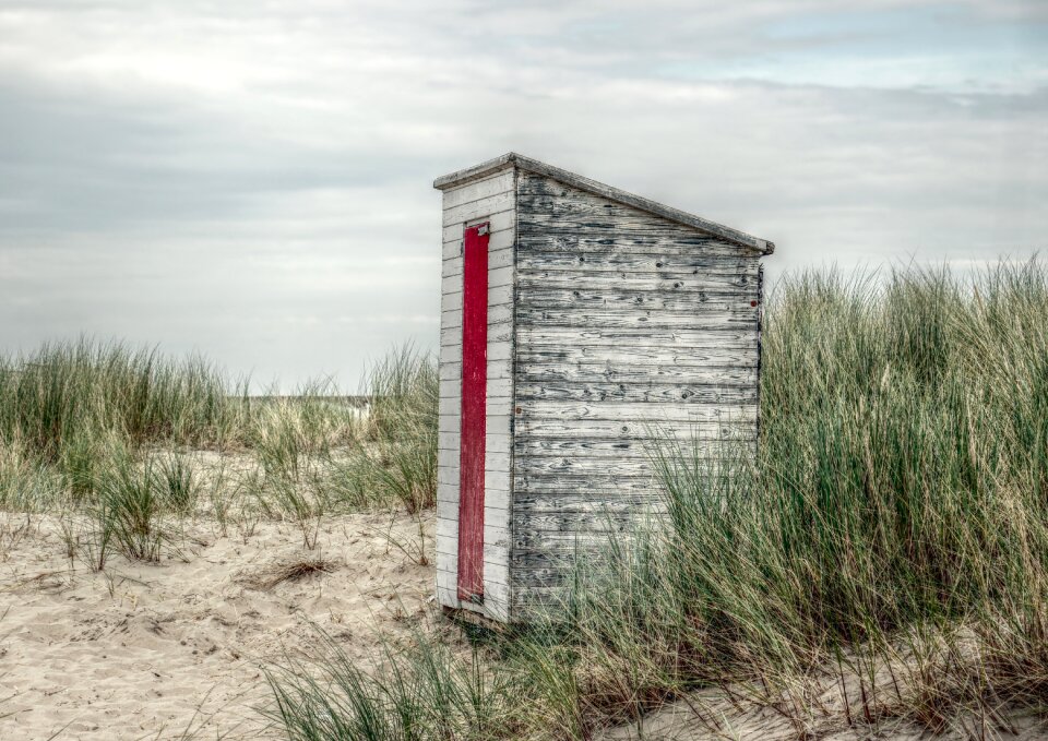 Holland beach hut coast