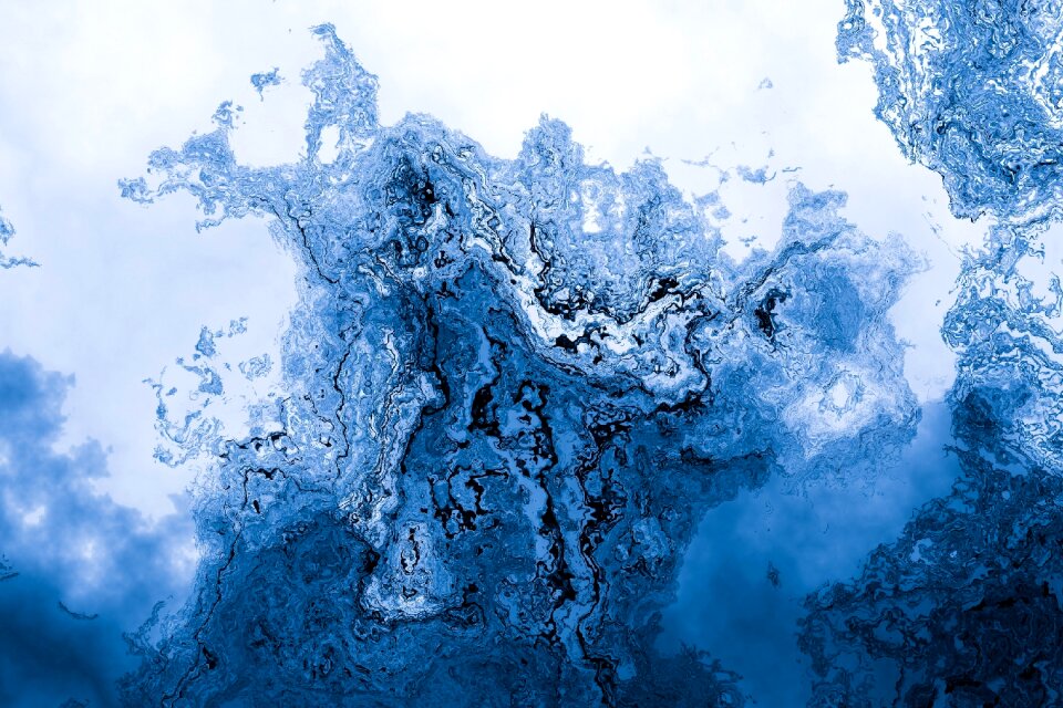 Abstract blue wave