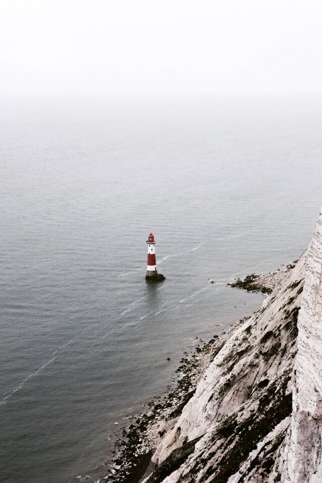 Waves nature lighthouse