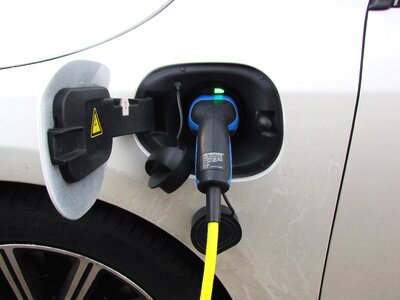 Hybrid car power cable plug photo