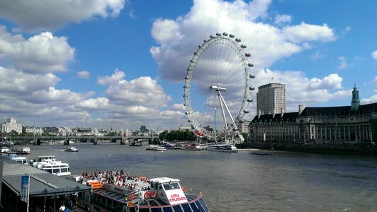 London eye river thames england photo