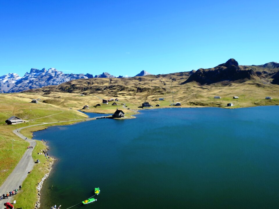 Swiss mountains hiking melchsee-frutt