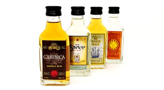 Different origin alcoholic beverage drink