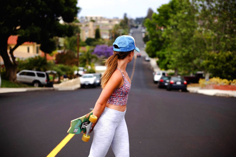 Longboard skateboard people