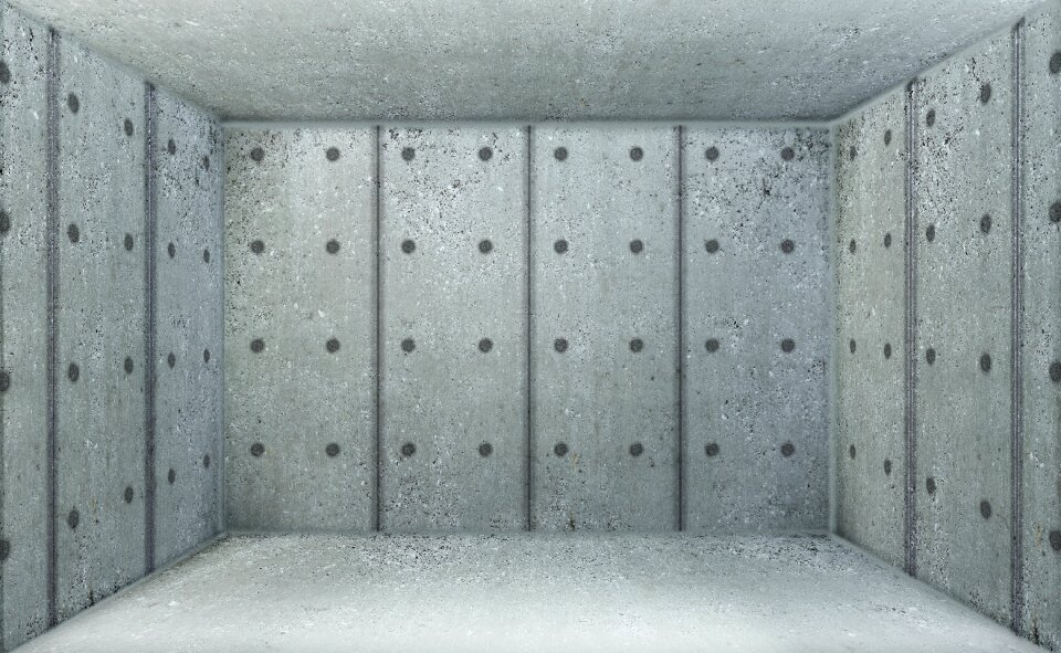 Fair faced concrete interior ground