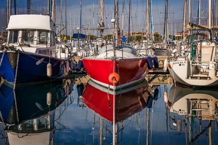 Vacations sailing boat sea