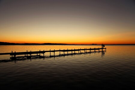 Sunset sea blue hour abendstimmung photo