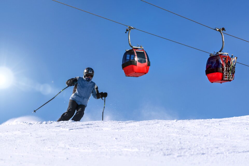 Sport skier adventure