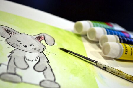 Watercolour watercolor bunny