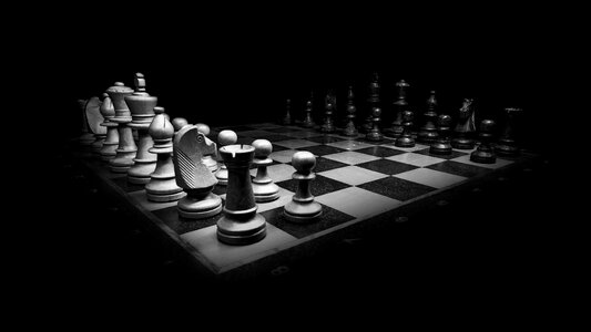 Chess game figures play