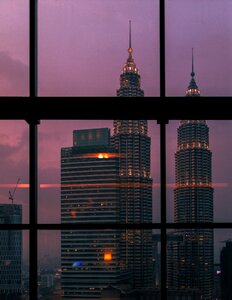 Tower skyscraper sunset photo