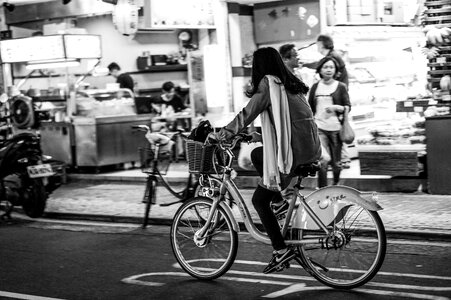 Bicycle female cyclist photo