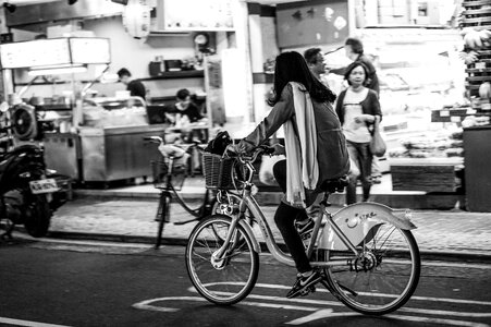 Bicycle female cyclist