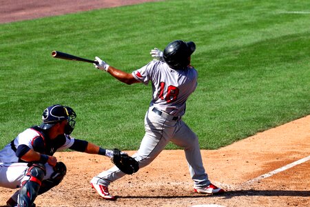 Batter catcher swing photo