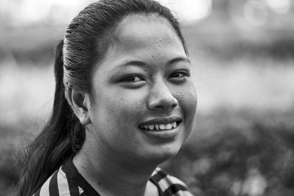 Portrait human black and white