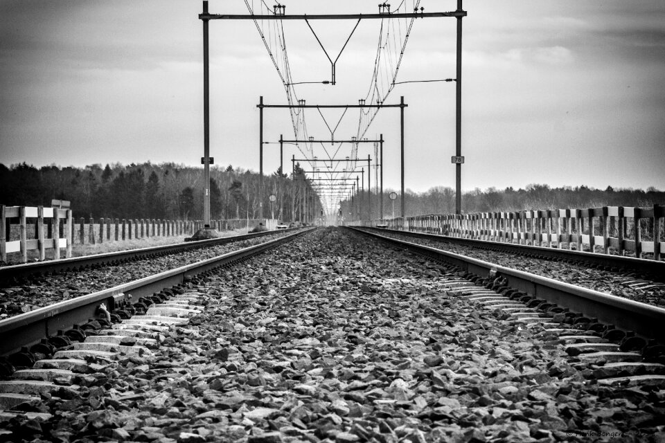 Railway line transport train