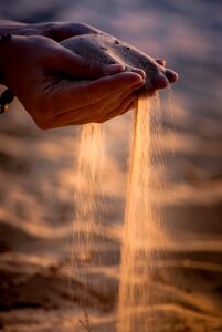 Time beach hands photo