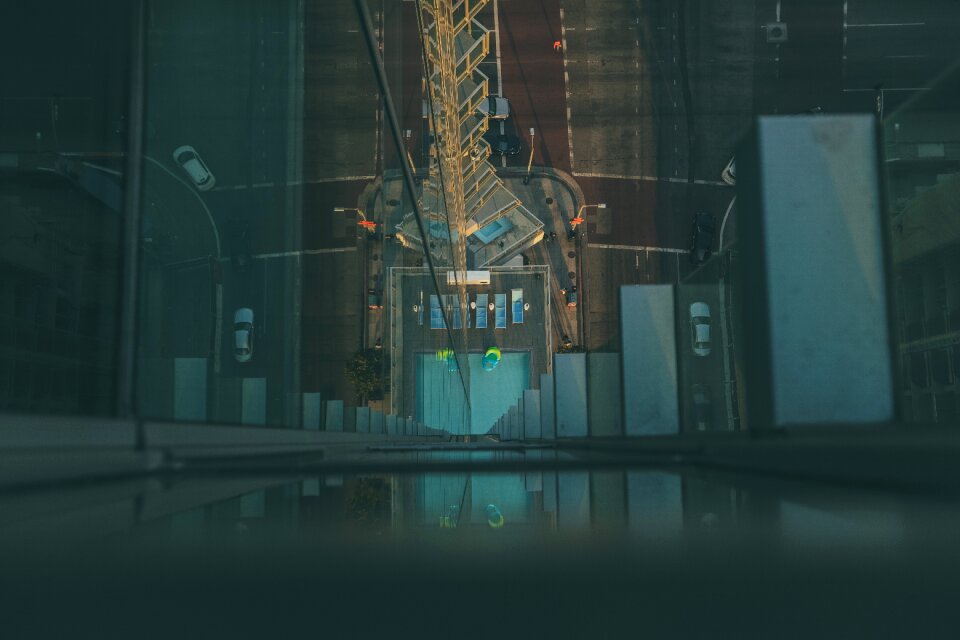 Skyscraper tower aerial