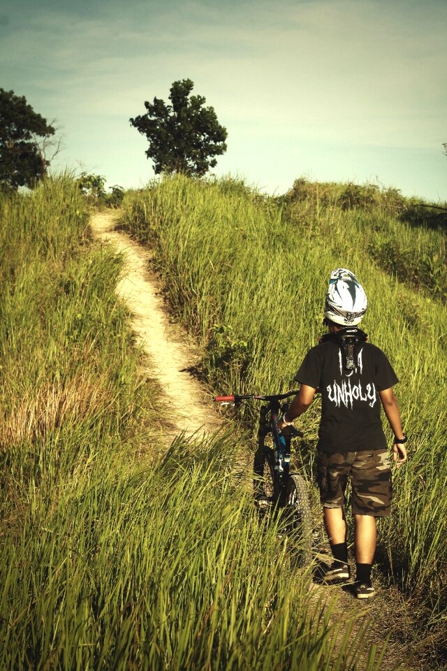 People walk ride