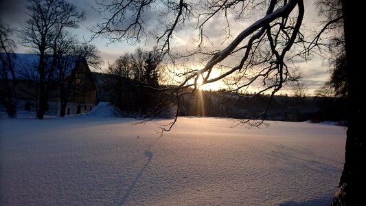 Snow sweden sunny day photo