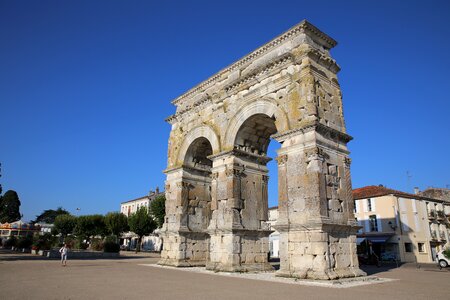 Antique sky triumphal arch