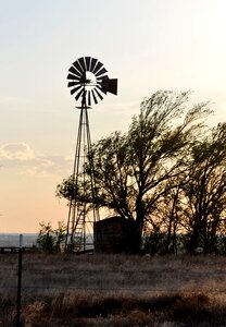 Windmill texas sunset photo