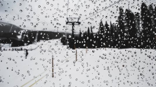 Raining glass wet