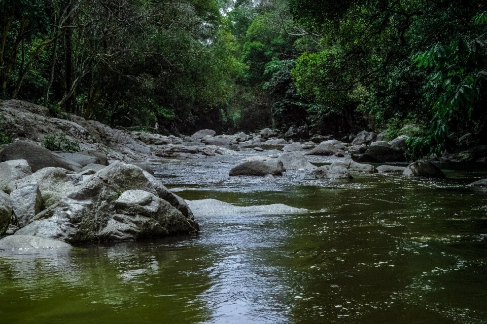 Stream rocks surface photo