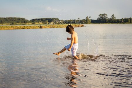 Beach sea outdoors photo